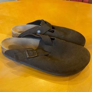 Birkenstock Boston Brown Suede Leather